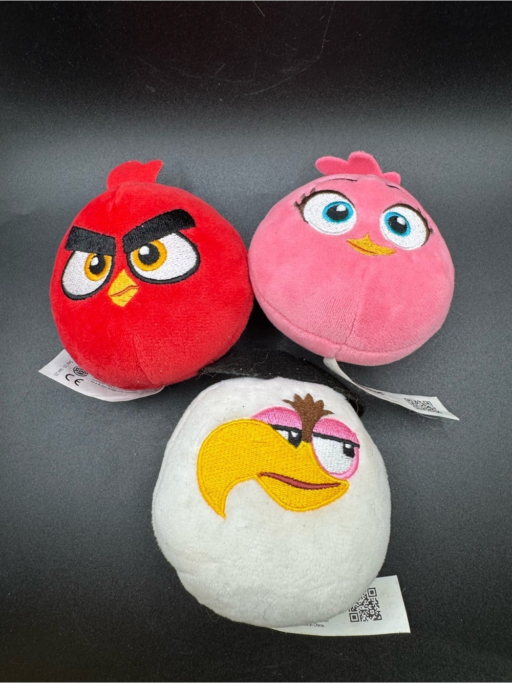 Lot of 3 Burger King Angry Birds 3” Plush Birds BK Eagle, Stella, Red Bird 2021